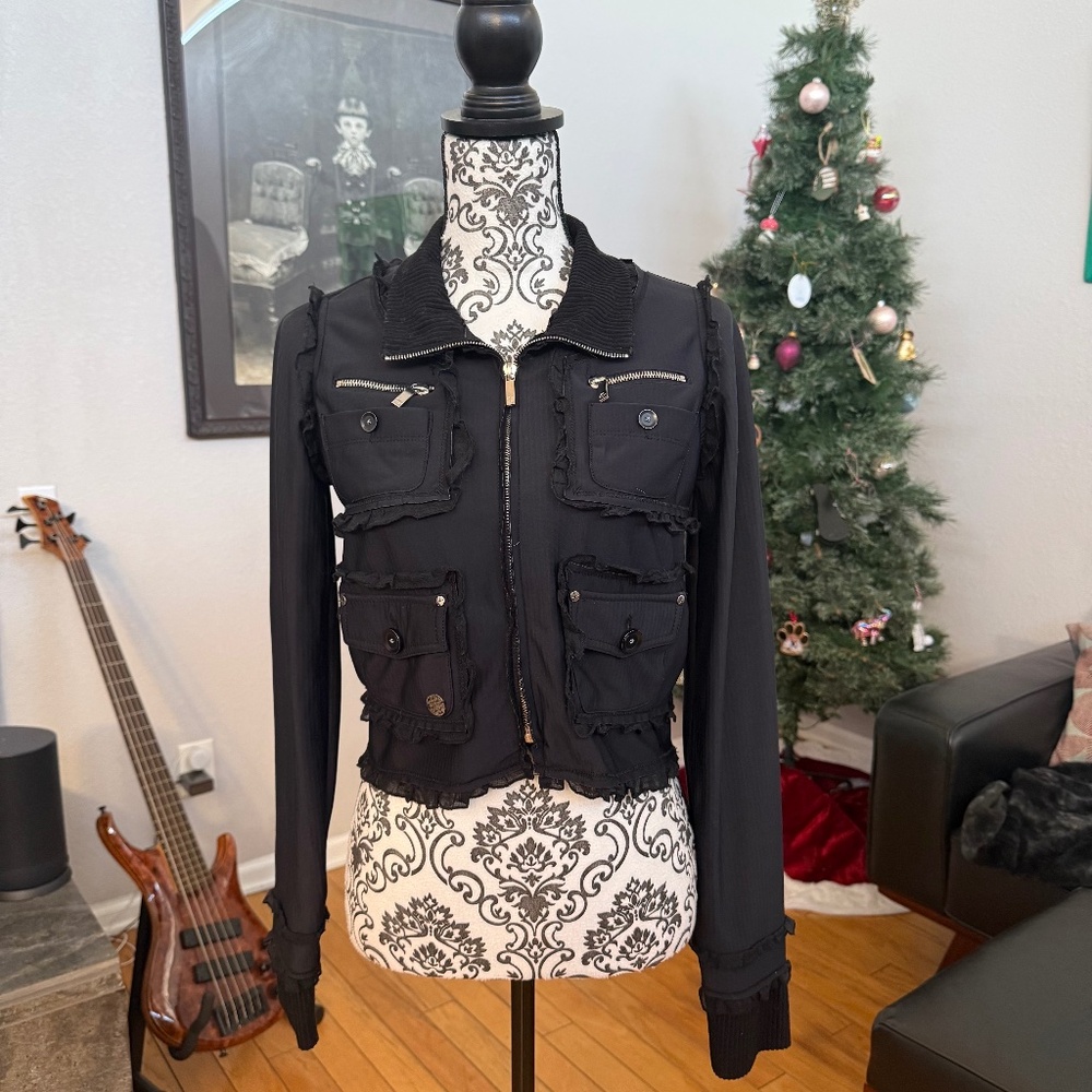 MP Planet Y2K Black Bomber Jacket